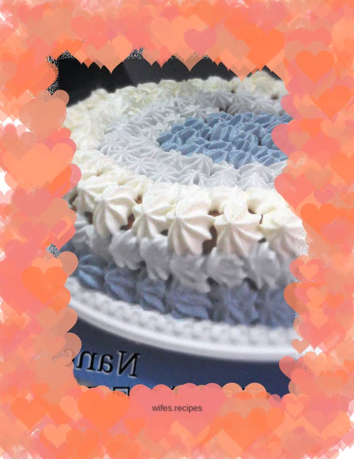 The world of color - blue gradient chiffon cake