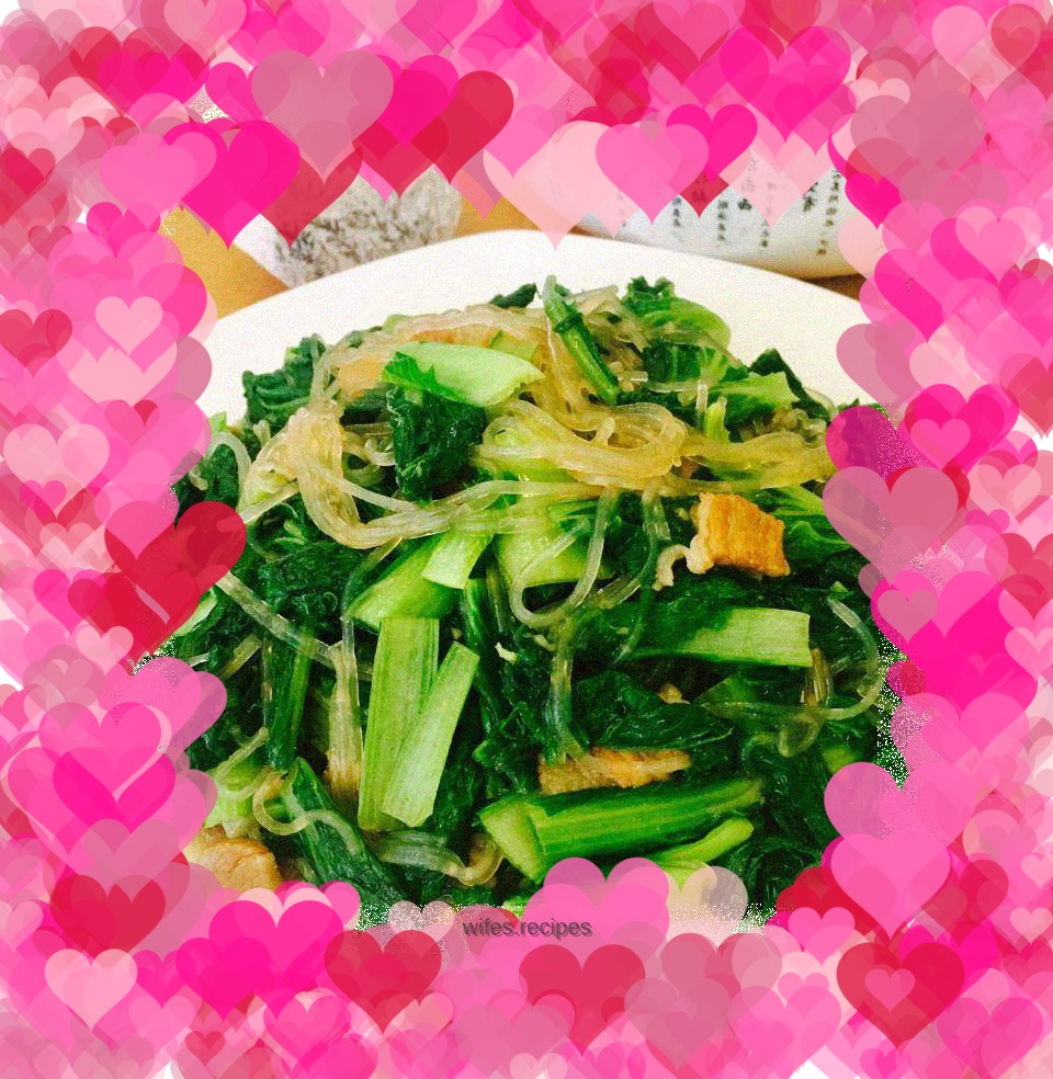Stir-fried vermicelli with baby cabbage
