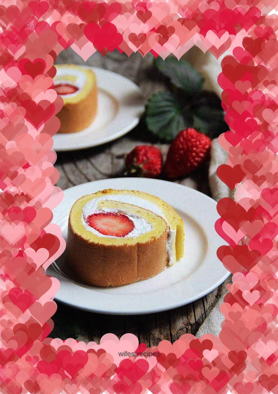 Strawberry season: sweet and sour---strawberry cake roll