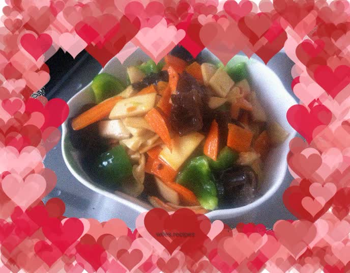 Home-style stir-frying of king oyster mushrooms