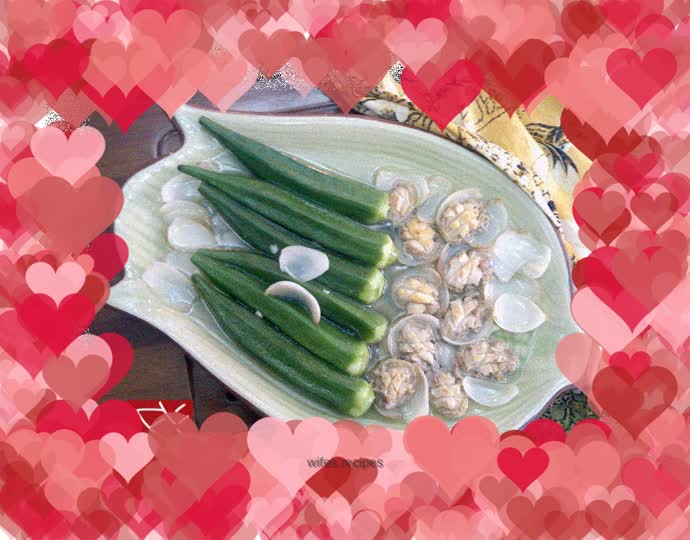 Abalone and okra in soup