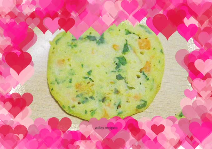 Banana cake baby food, eggs + vegetables + carrots + milk