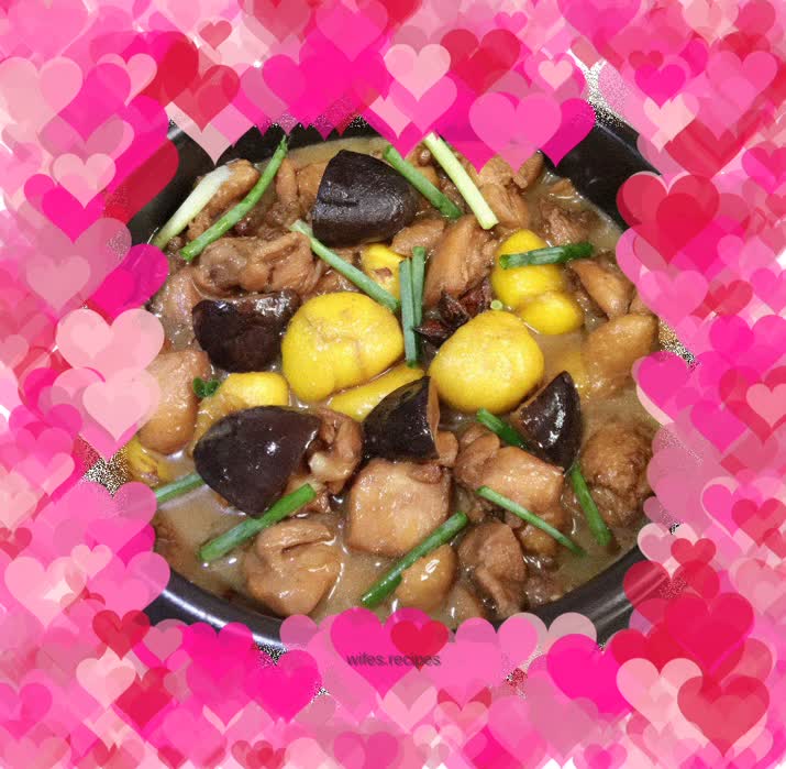 Mushroom, Chestnut and Chicken Thighs Stew