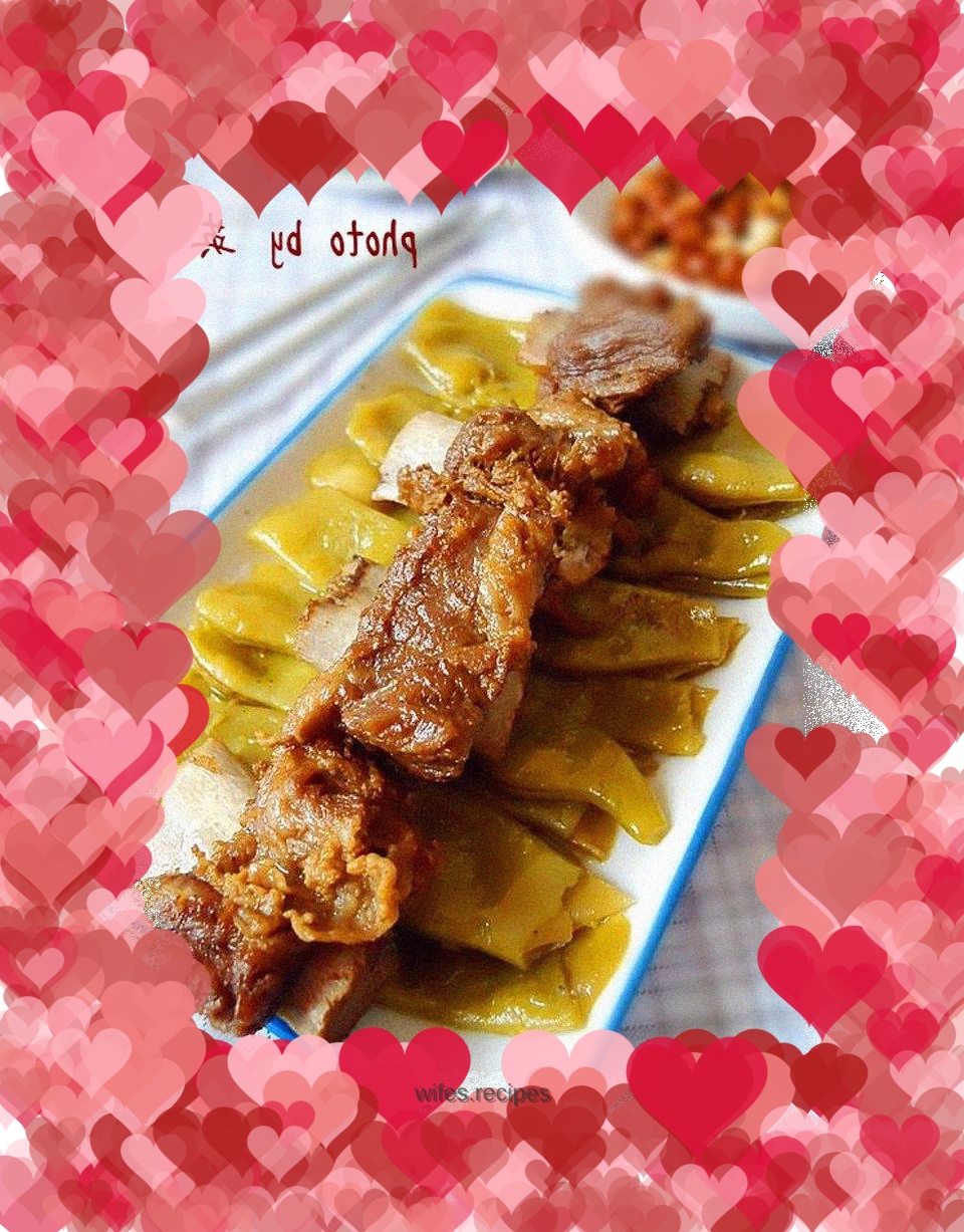 Spare ribs and pressed beans