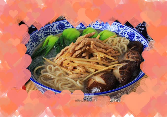 Midpoint Legend—Shredded Pork Noodles with Green Vegetables