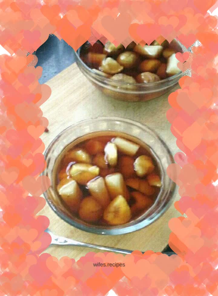 Yam and chestnut syrup