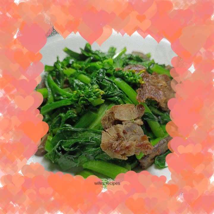 Roast mutton stir-fried cabbage core