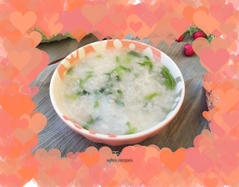 Spinach rice porridge
