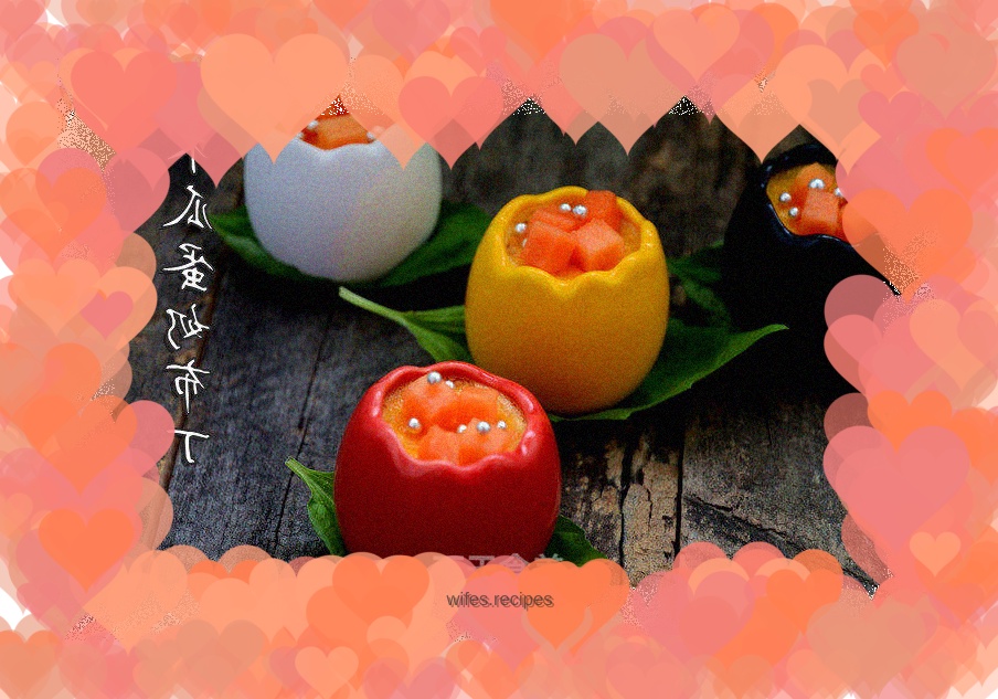 Papaya Custard Pudding