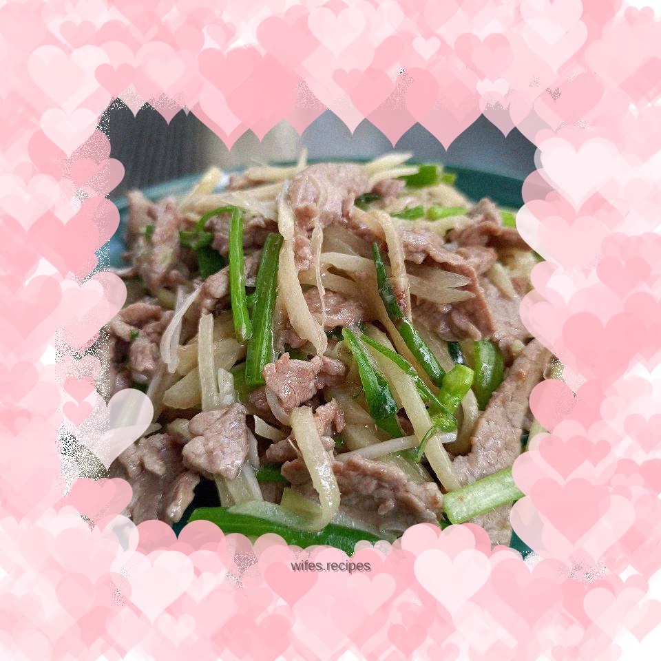 Stir-fried beef with ginger