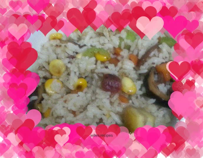 Colorful fried rice