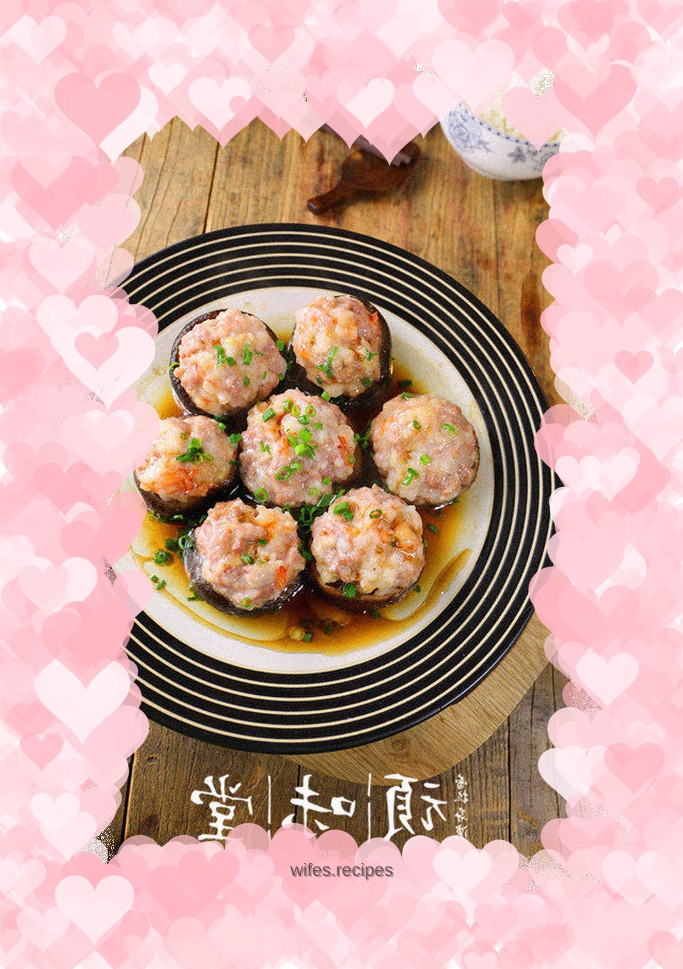 Baihua stuffed fresh mushrooms