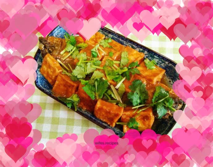 Carp stewed with tofu