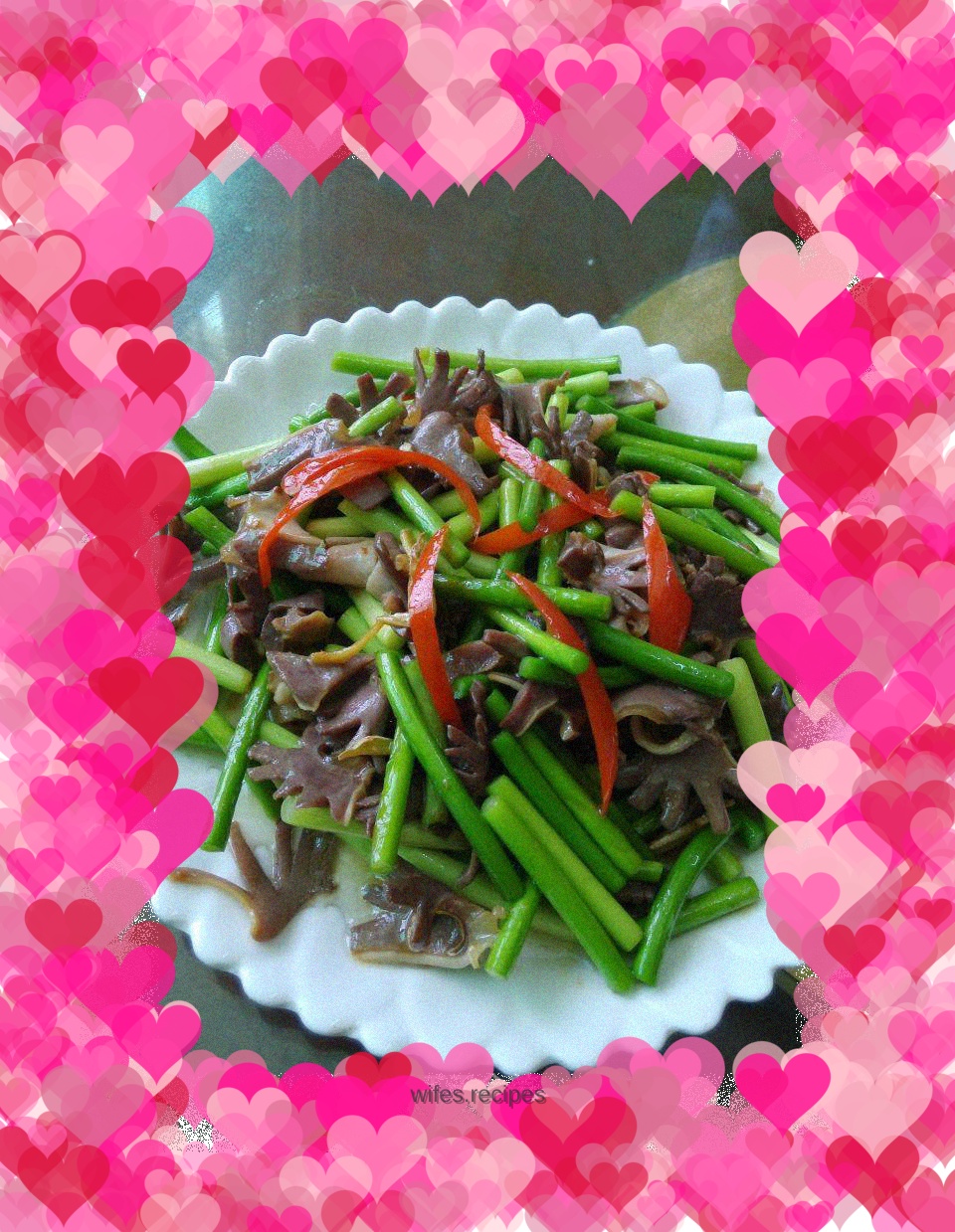 Stir-fried duck kidney with garlic