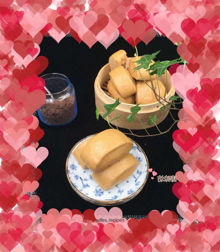 【Hand-cut brown sugar steamed buns】