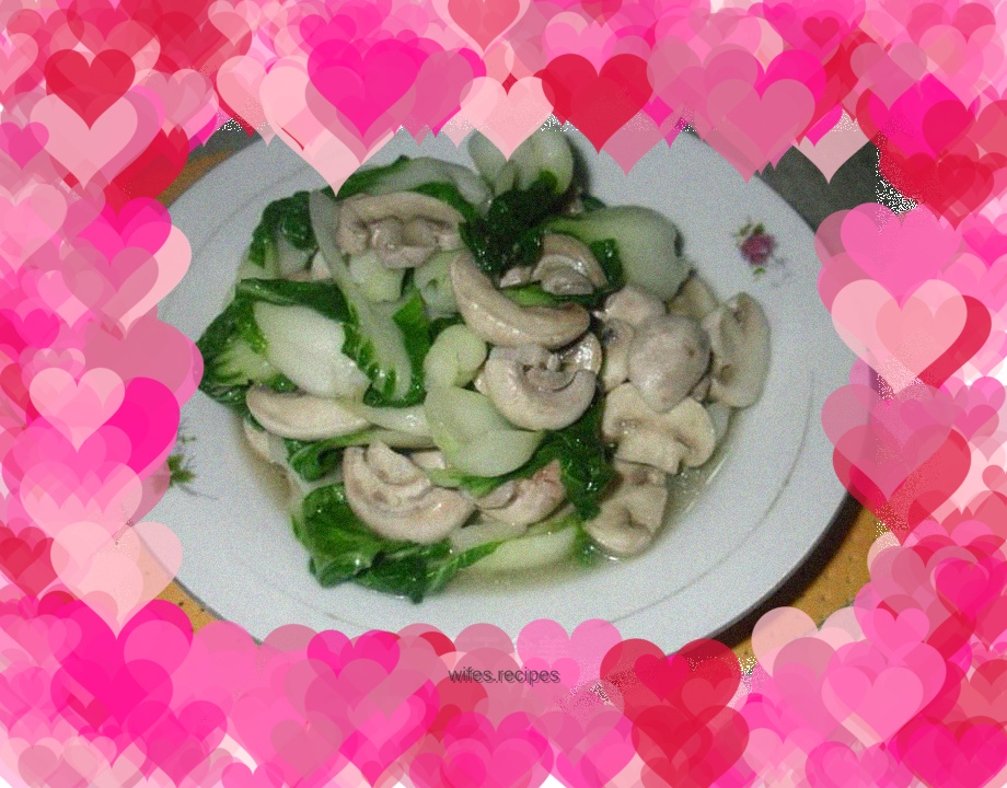 Stir-fried cabbage with mushrooms