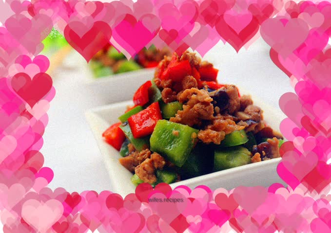 Minced Pork with Double Pepper and Shiitake Mushroom