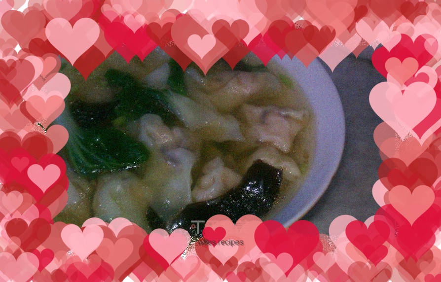 Mushroom and pork wontons