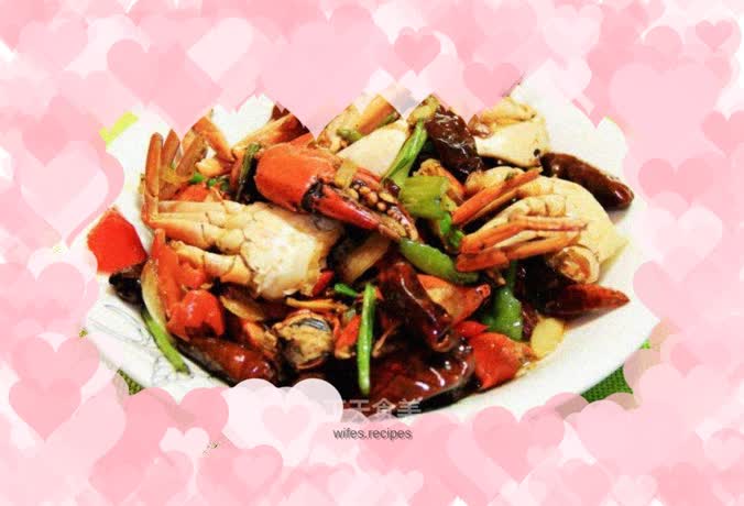 Spicy and delicious hot blue crab
