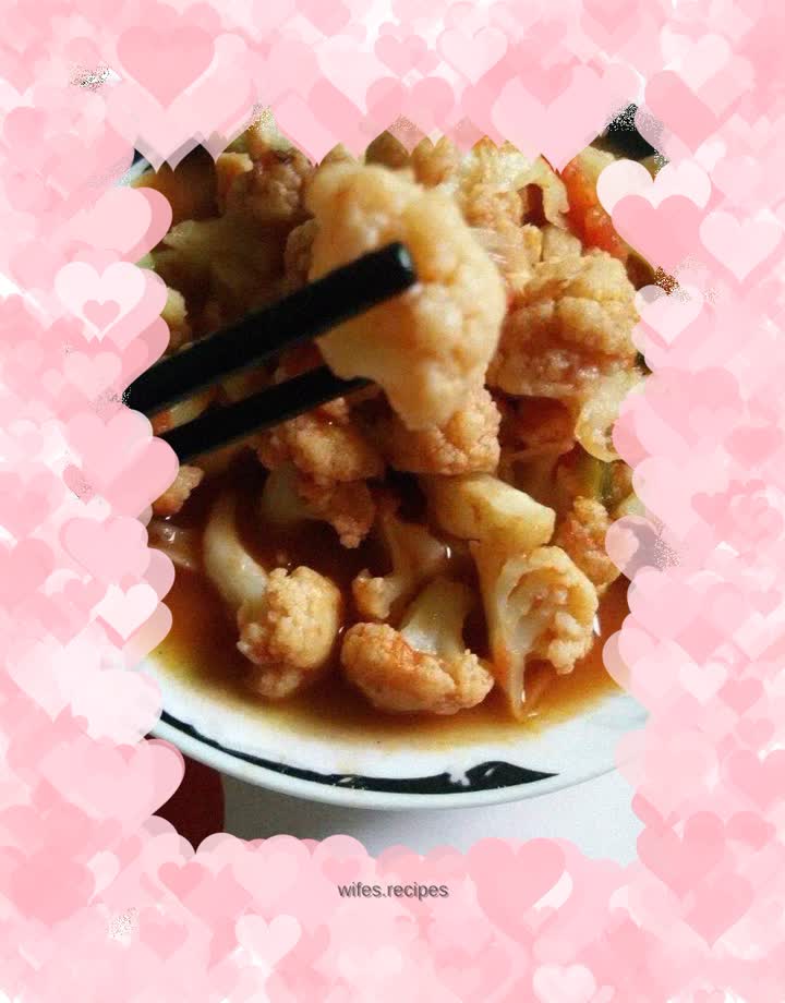 Sour Cauliflower ~ Stir-fried Cauliflower with Tomatoes