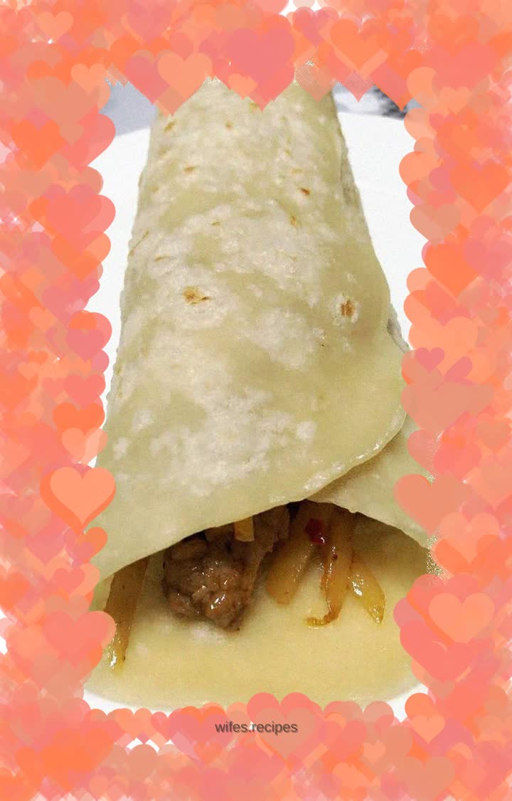 Shredded potato burrito