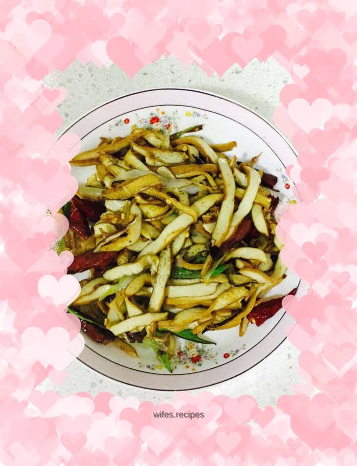 Stir-fried dried tofu