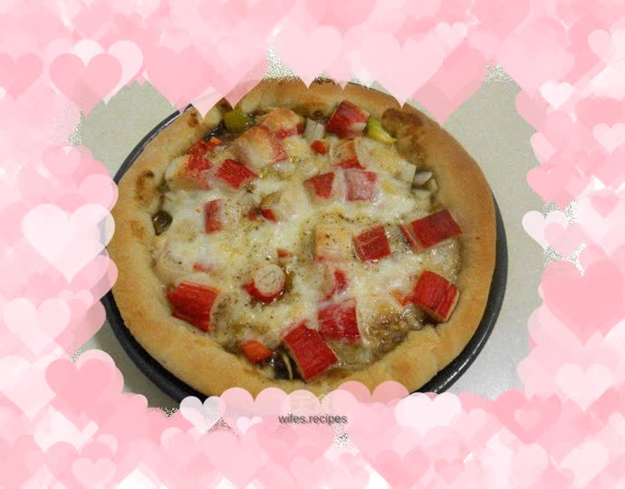 Pizza series - black pepper crab stick pizza