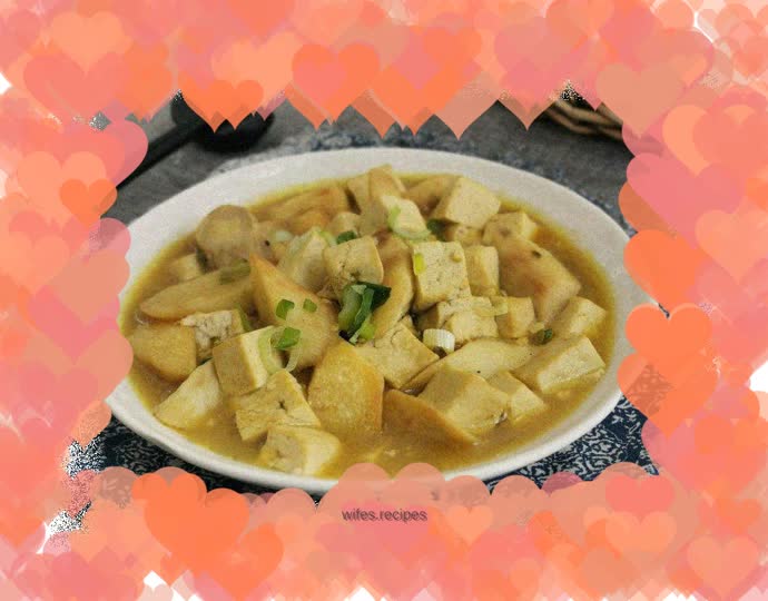 Curry tofu stewed with yam