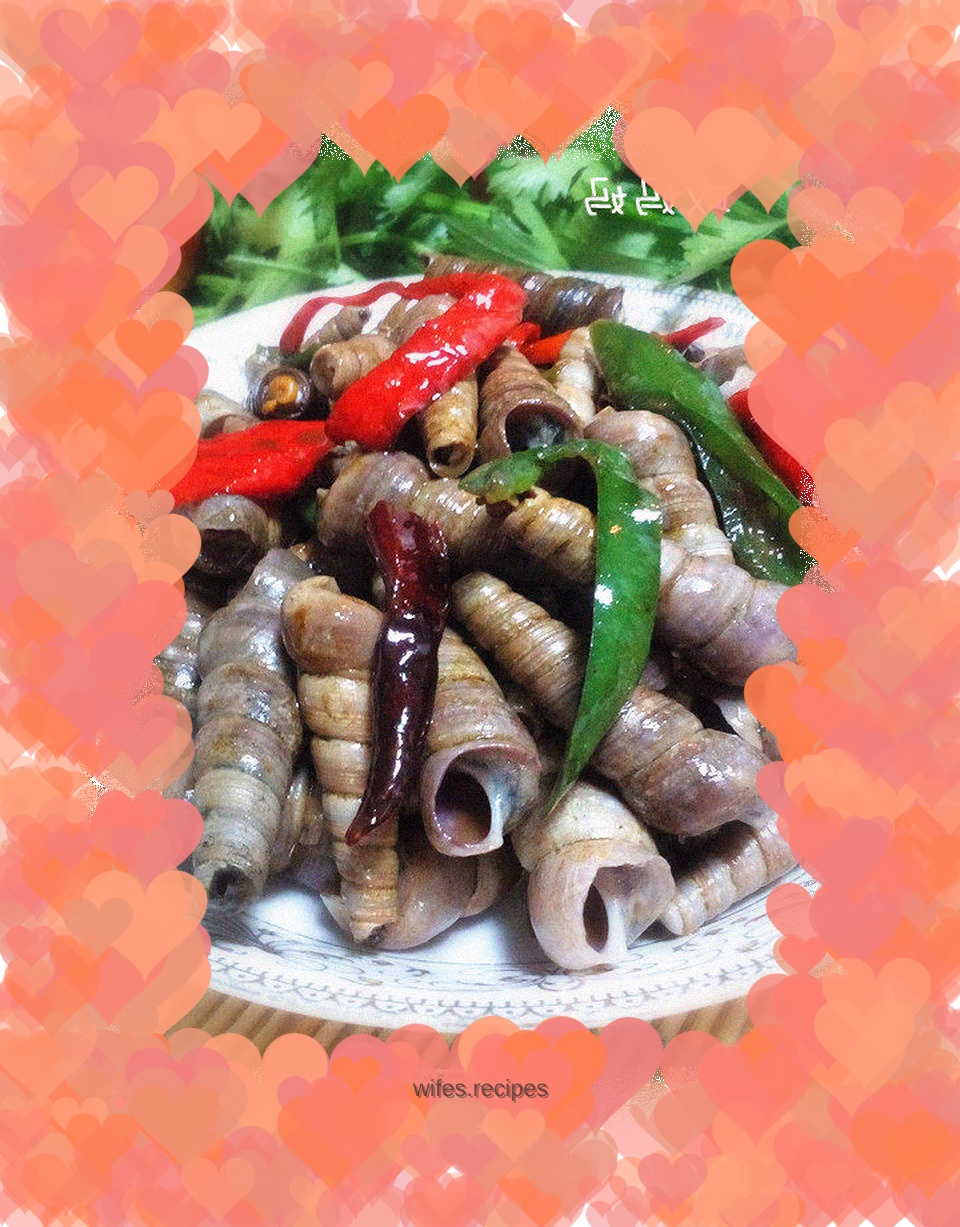 Spicy fried snails