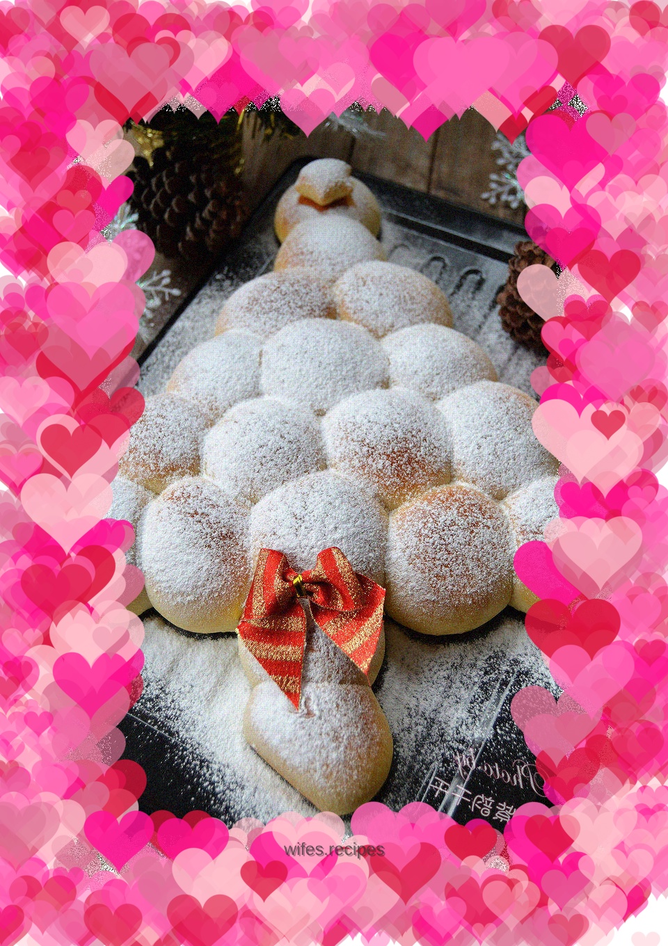 Christmas tree bread