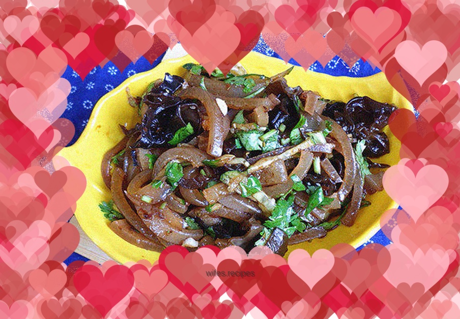 Fungus mixed with pig skin