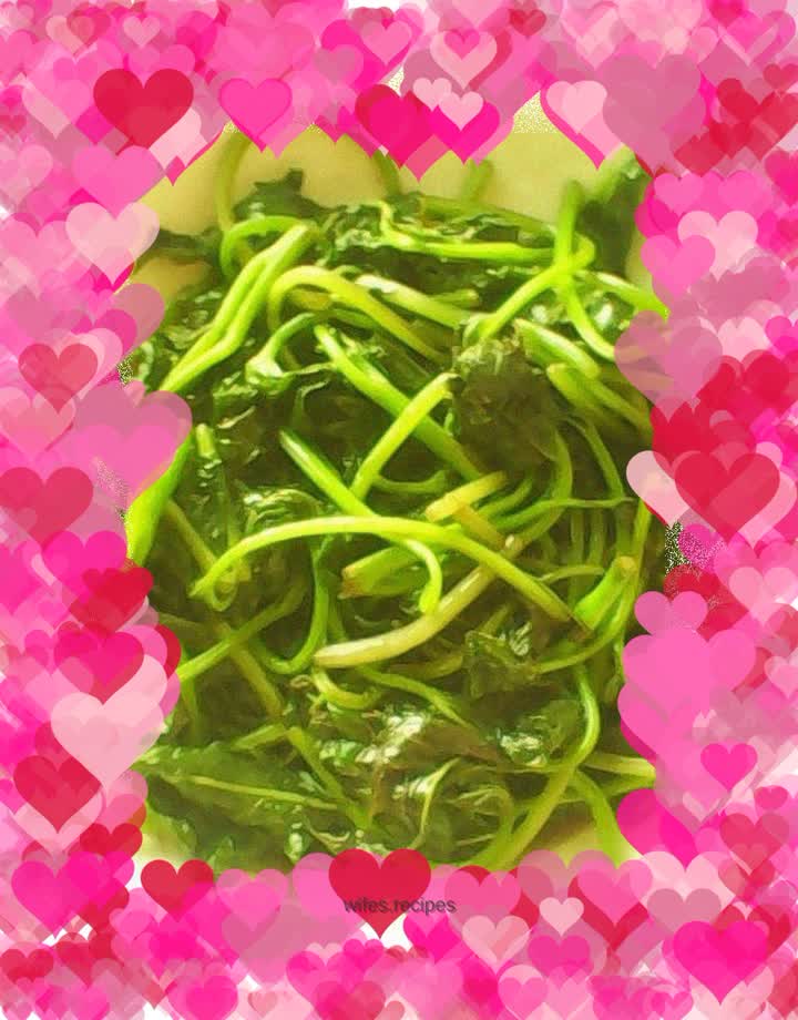 Fried sweet potato leaves