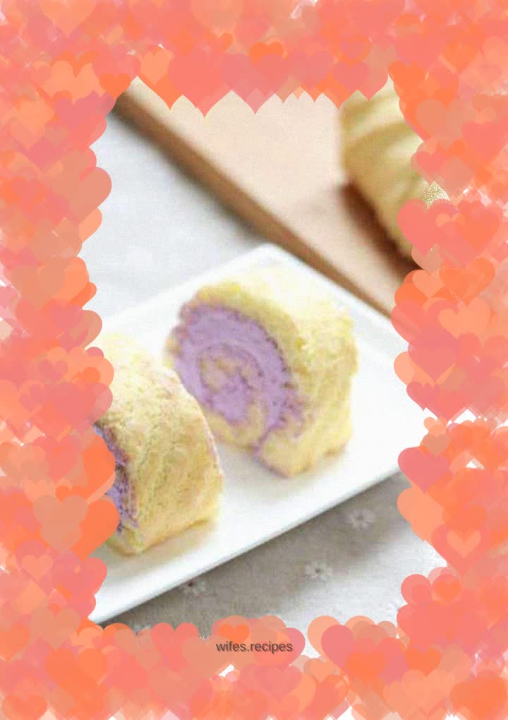 【Tomato Recipe】Purple Sweet Potato Cake Roll - A very nutritious whole grain cake