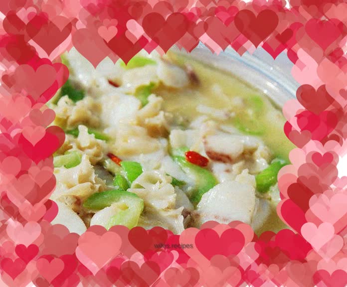 Fish slices with lotus mushrooms