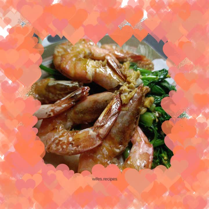Stir-fried prawn cores