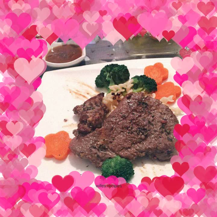 Homemade black pepper steak