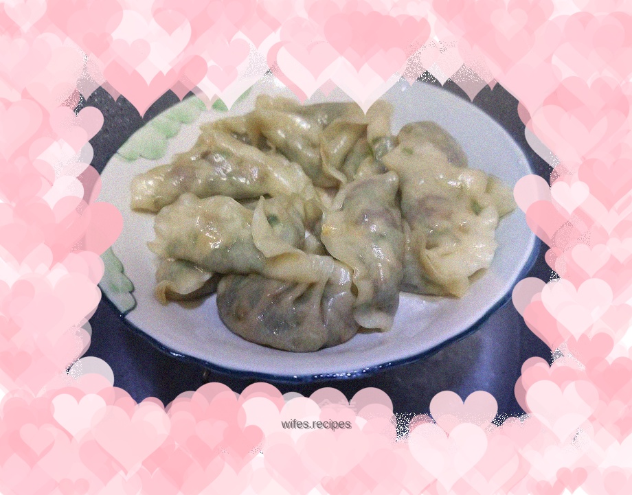 Scallop, leek and egg dumplings