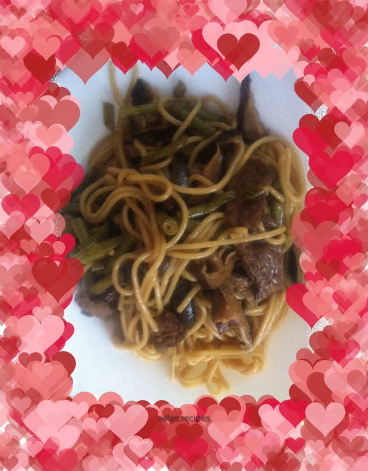 Braised Bean Noodles~~For those of you who, like me, only have spaghetti and frozen beans, look over here~~
