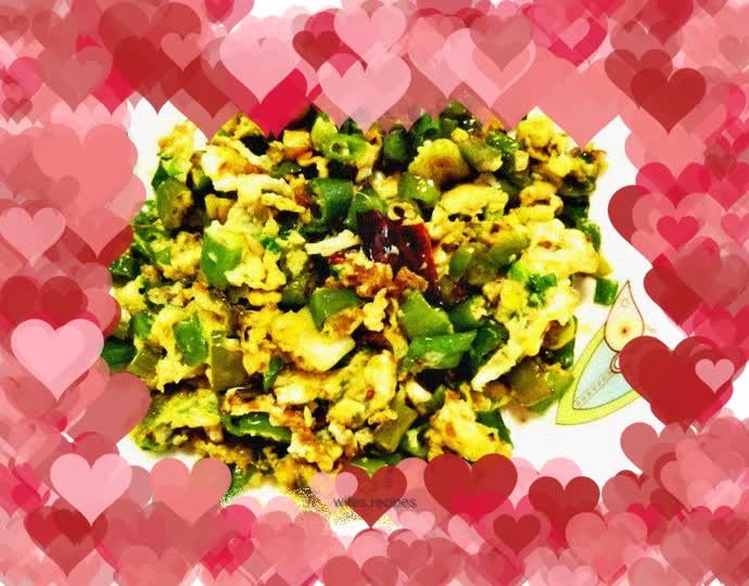 Scrambled Eggs with Spicy Peppers