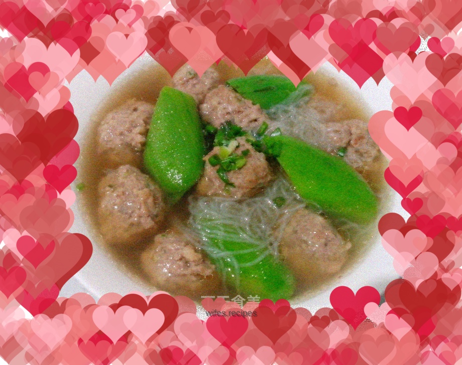 Loofah Ball Vermicelli Soup