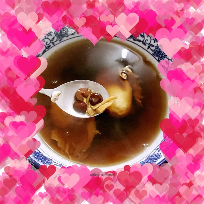 Warm breakfast, poached eggs with red dates, brown sugar, ginger tea