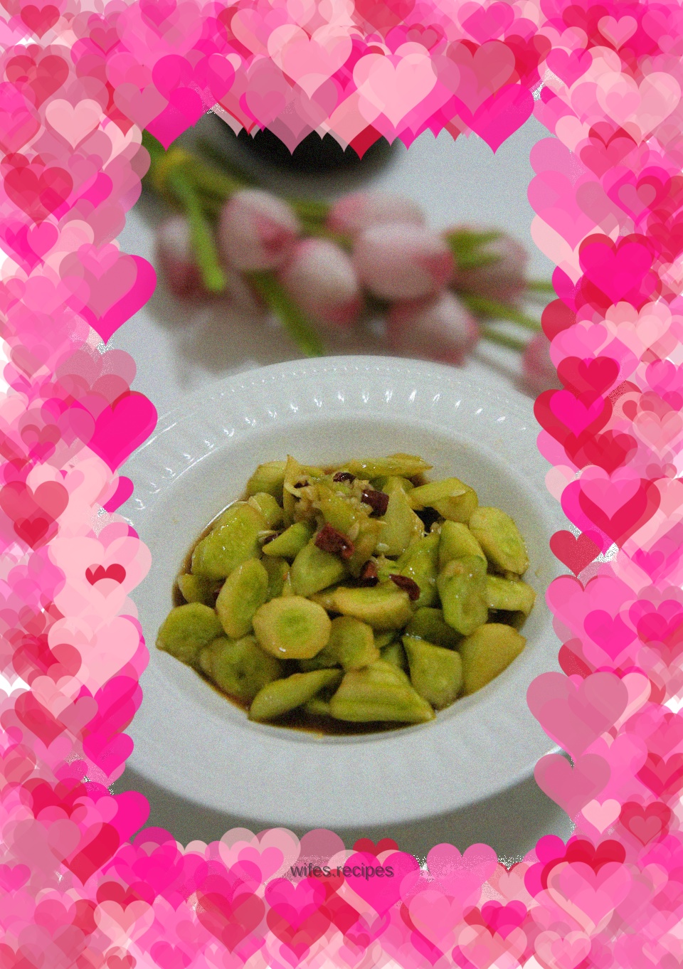 Crispy diced cucumbers