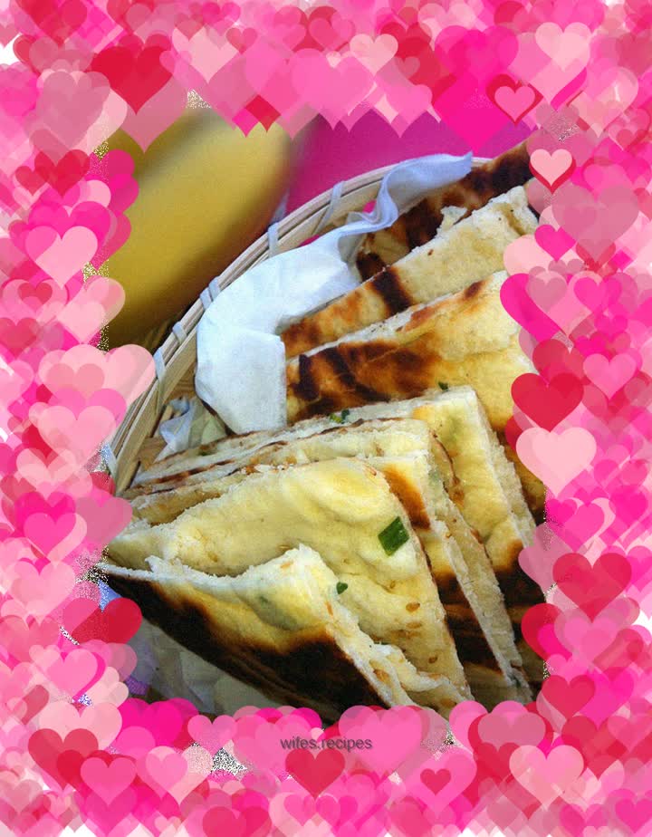 Homemade scallion pancake