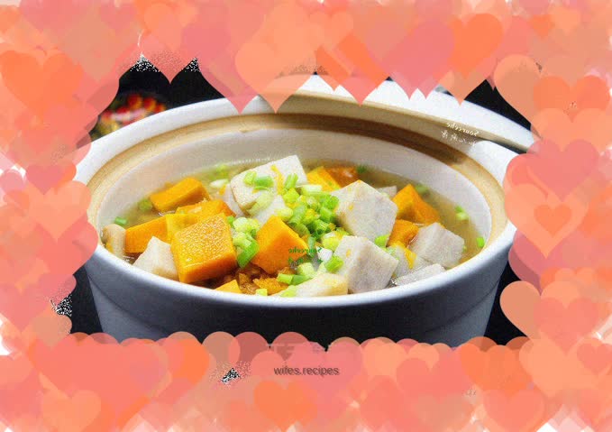 Pumpkin and taro stew