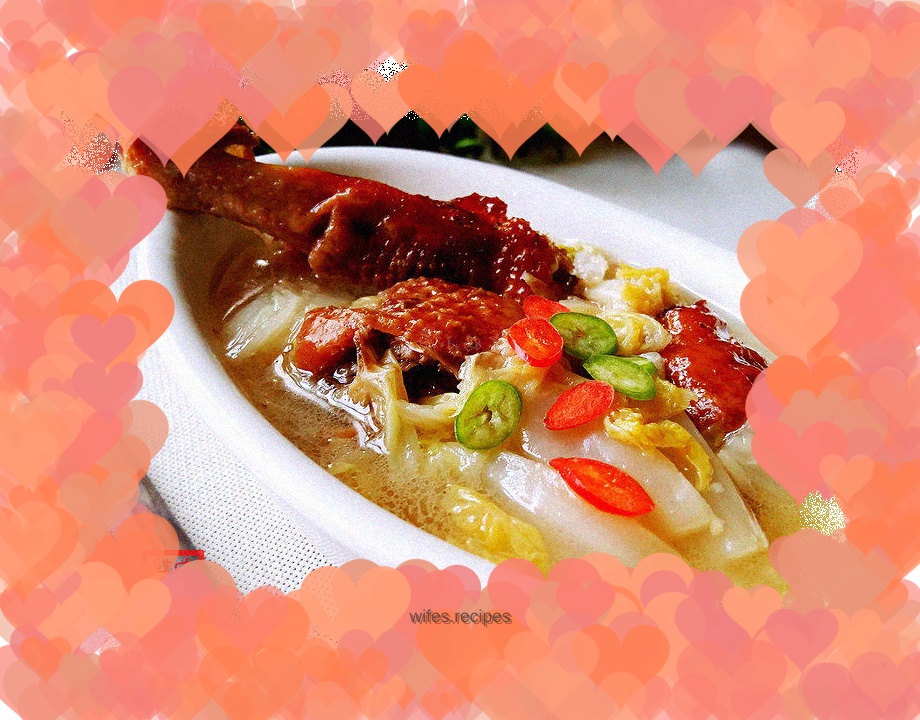 Roast Duck and Cabbage Soup