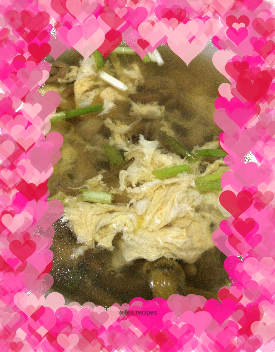 Yellow flower egg soup