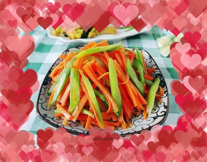 Stir-fried carrots with celery