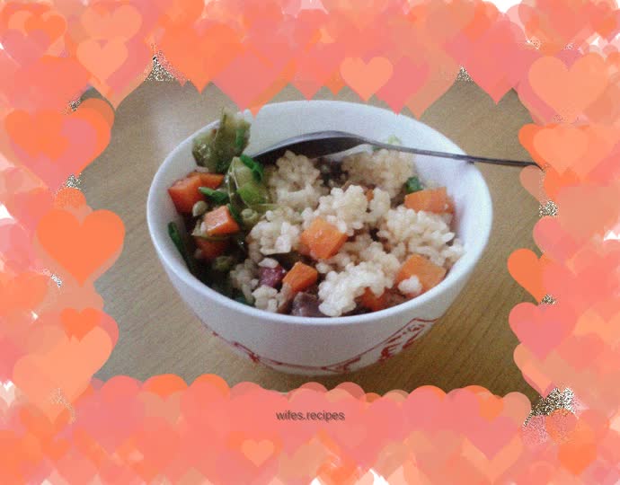 Braised rice with wax fragrant