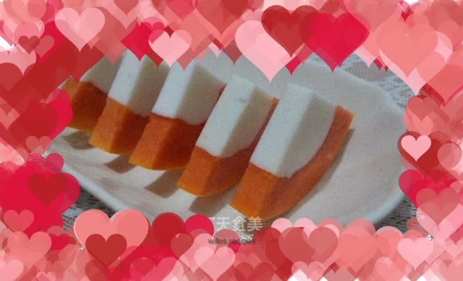 Papaya and Coconut Milk Jelly