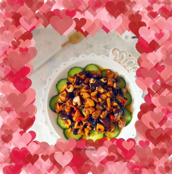 Spicy diced shiitake mushrooms